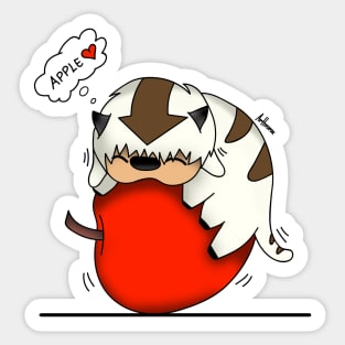 Appa loves apple Sticker